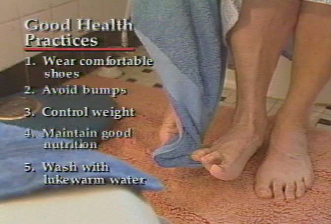 Dry feet carefully, especially between the toes. 